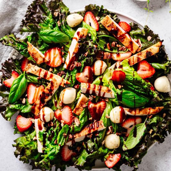Strawberry Chicken Caprese Salad