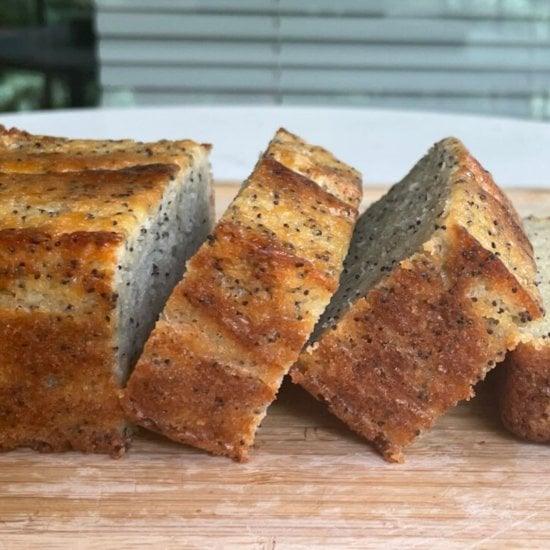 Ricotta Lemon Poppyseed Pound Cake