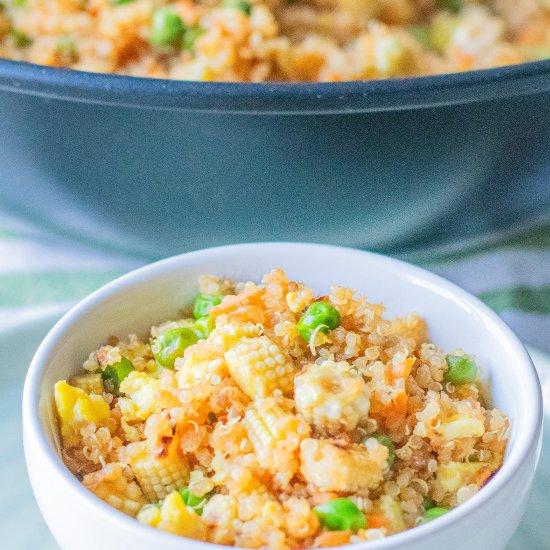 Crispy Veggie Quinoa Fried Rice