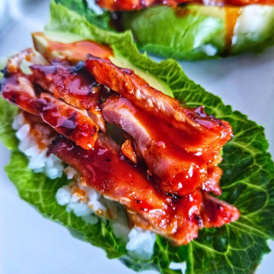 Korean BBQ Chicken Lettuce Wraps