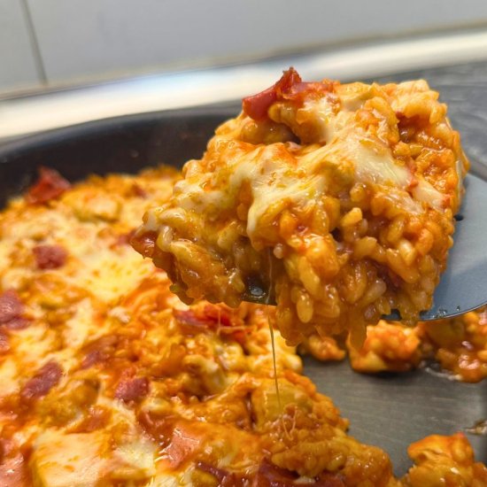 One Pan Chicken & Chorizo Rice