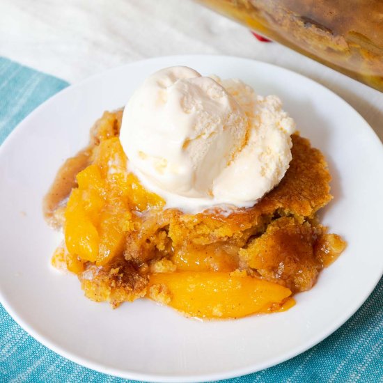 Peach Cobbler with Cake Mix