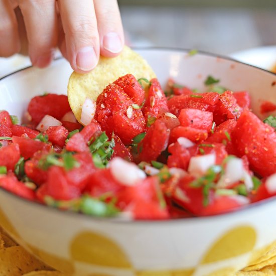 Sweet & Spicy Watermelon Salsa
