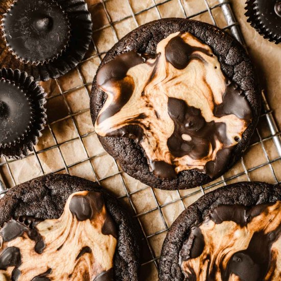 Chocolate Peanut Butter Cup Cookies