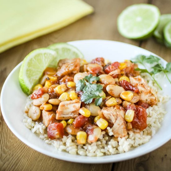 One Pan Mango Salsa Chicken