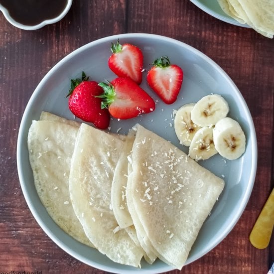 Dairy-Free Coconut Milk Crepes