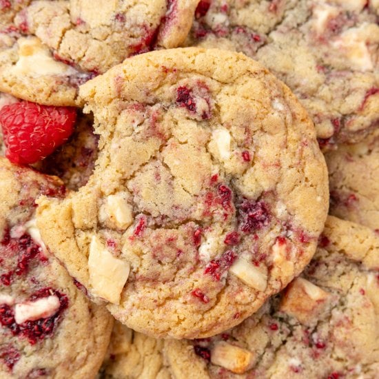 White Chocolate Raspberry Cookies