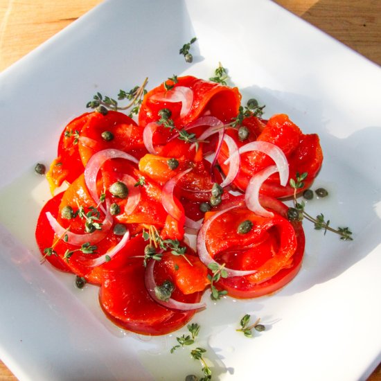 Roasted Peppers Tomatoes Salad