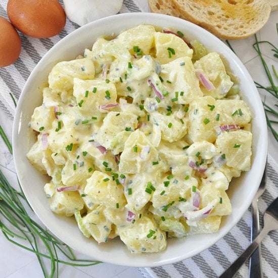 “No Mayo” CREAMY Potato Salad