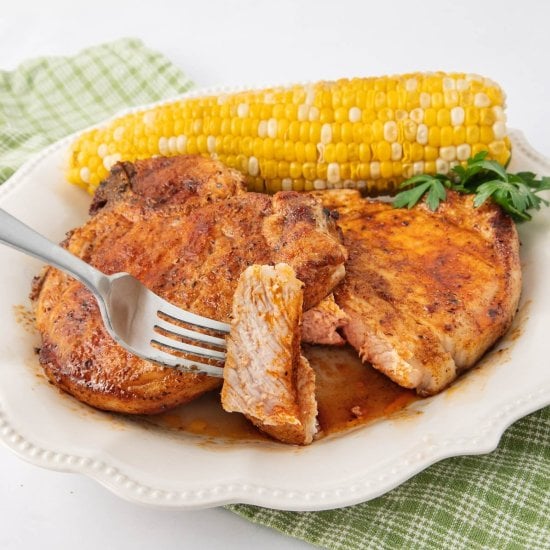 Air Fryer Pork Chops Bone In