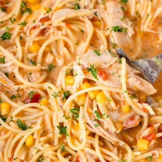 Slow Cooker Chicken Spaghetti