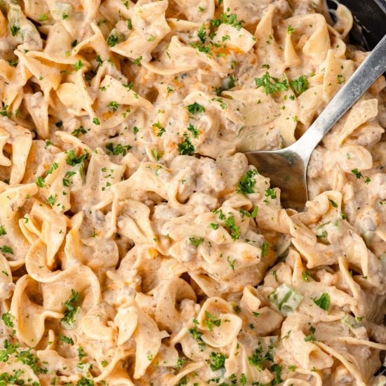 Easy Ground Beef and Noodles
