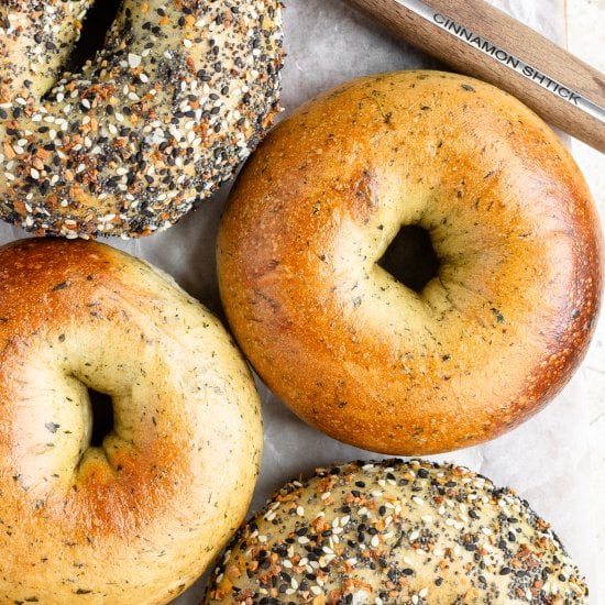 Spinach Bagels