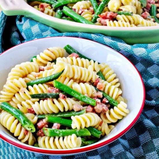 Fusilli, Green Beans, and Pancetta