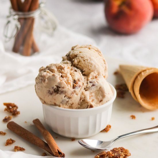 Peach Crisp Ice Cream