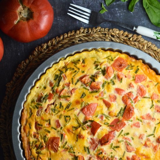 Tomato & Burrata Quiche