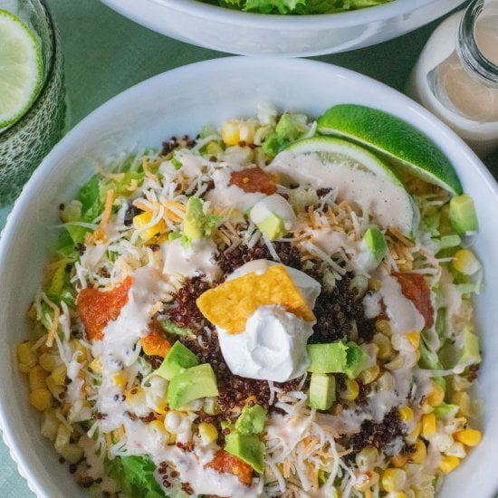 Crispy Quinoa Taco Salad