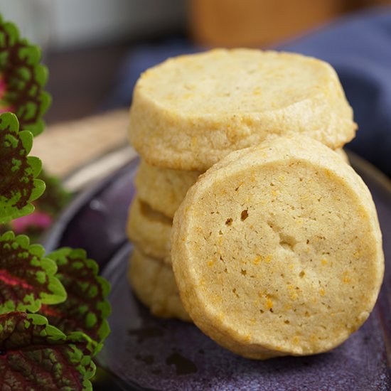 Cardamom Orange Shortbread Cookies