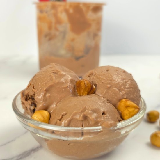 Nutella Cottage Cheese Ice Cream