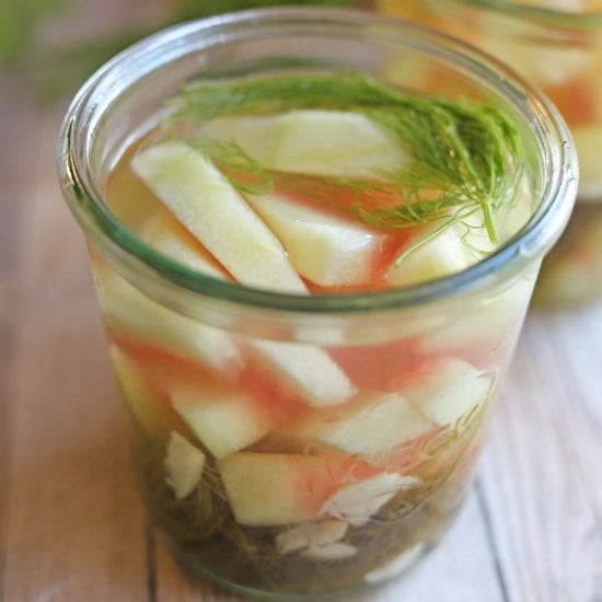 Pickled Watermelon Rind with Dill