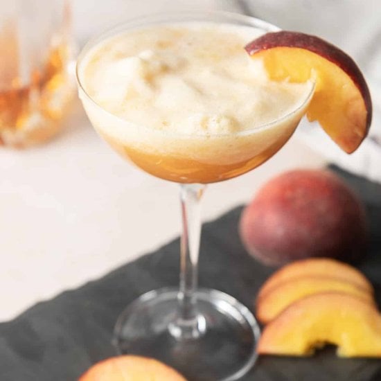 Fresh Peach Bourbon Sour