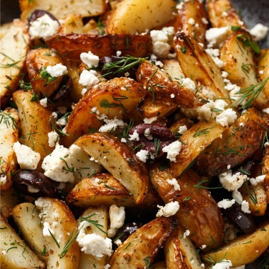 Air Fryer Greek Potatoes Recipe