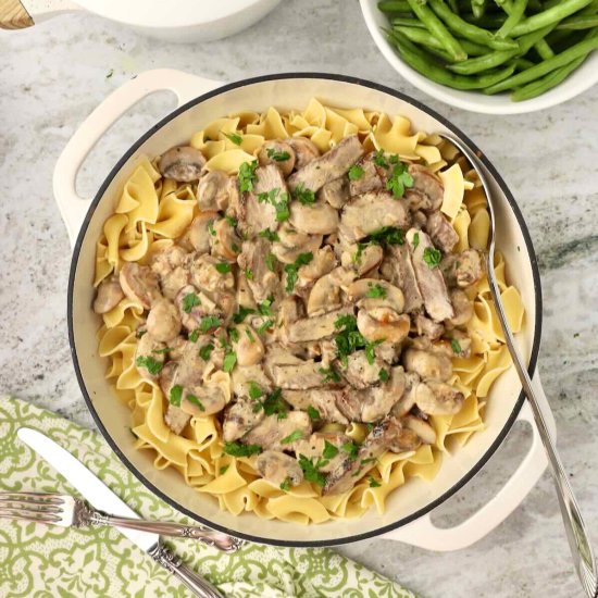 Dutch Oven Beef Stroganoff