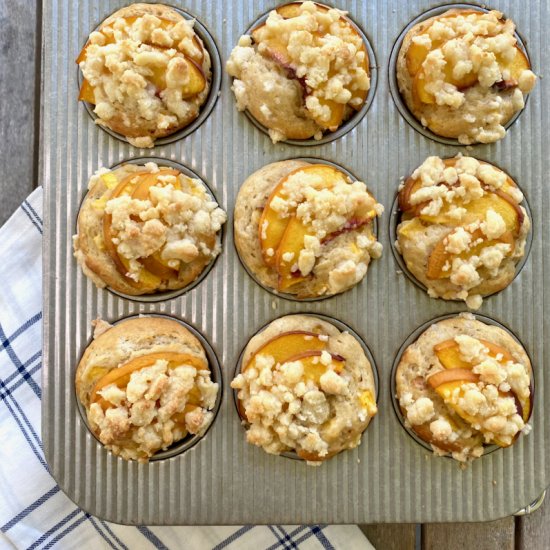 Peach Crumb Muffins