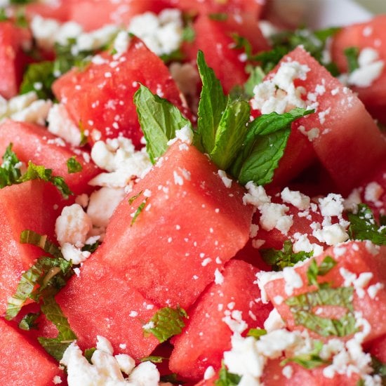 Watermelon Feta Salad with Mint
