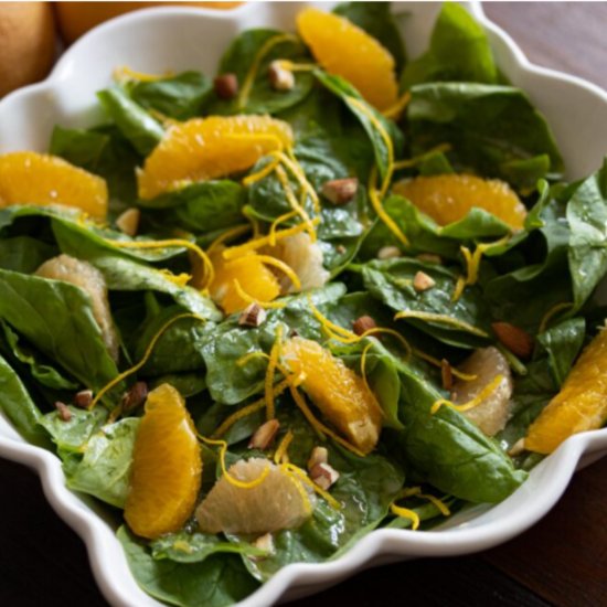 Spinach Salad with Citrus Dressing