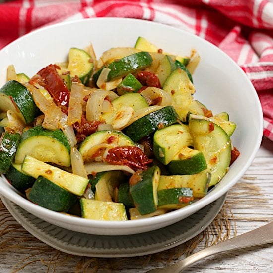 Zucchini with Sun-Dried Tomatoes