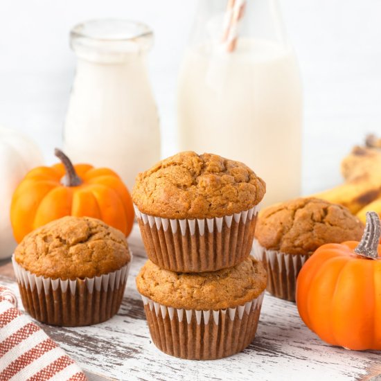 Banana And Pumpkin Muffins