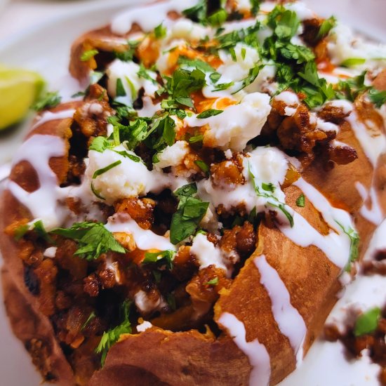 Taco Stuffed Sweet Potatoes