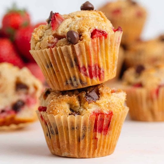 Chocolate Strawberry Muffins