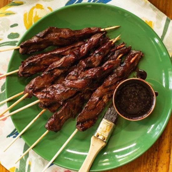Grilled Cherry Teriyaki Pork Skewer