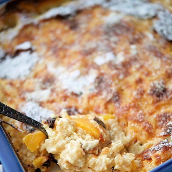 Peaches and Cream Baked Oatmeal