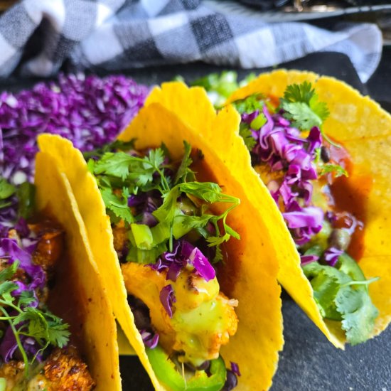 Cheesy Jalapeno Cauliflower Tacos