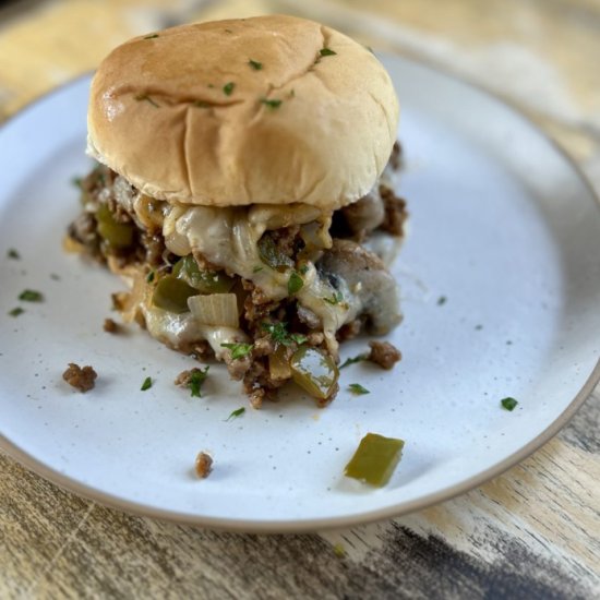 Mushroom Swiss Sloppy Joes