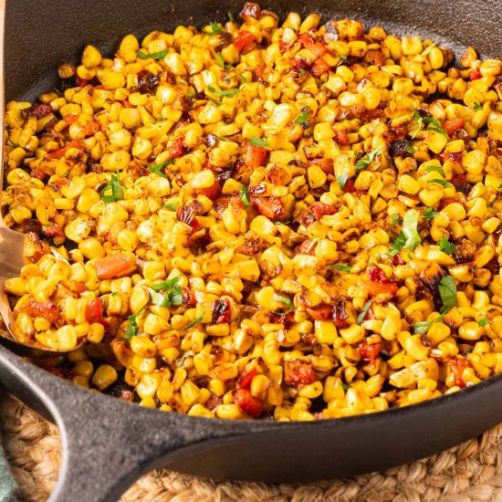 Blackened Corn and Red Pepper
