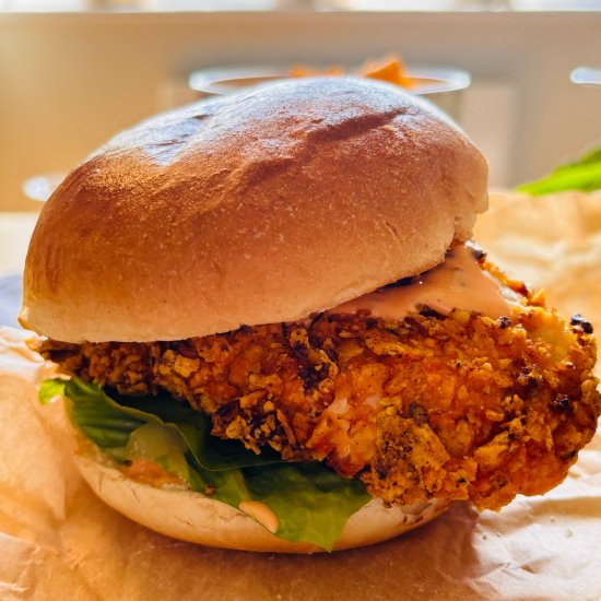 Air Fryer Chicken Burgers