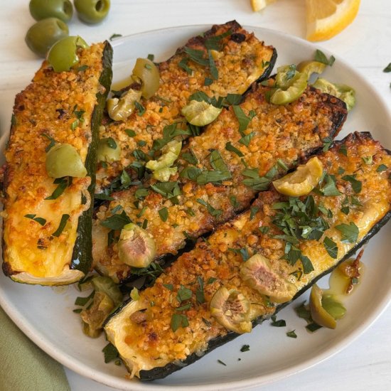 Roasted Zucchini With Crunchy Topping