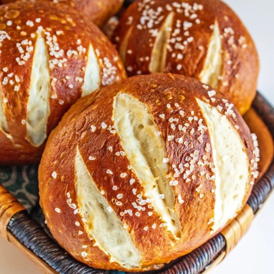 Homemade Pretzel Buns