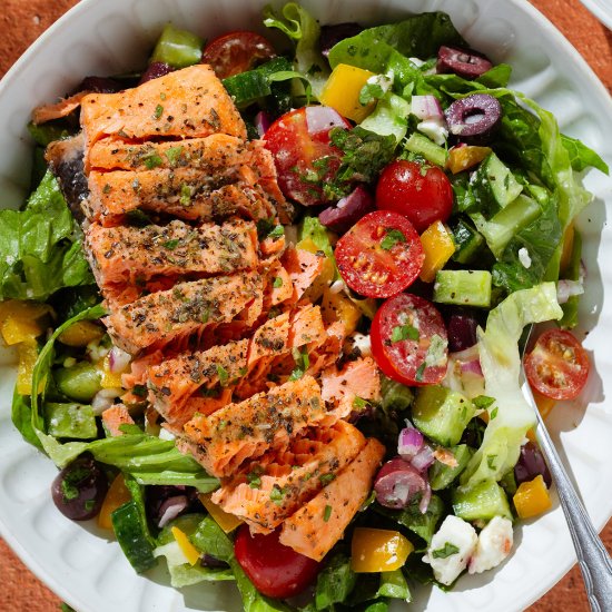 Mediterranean Salmon Salad