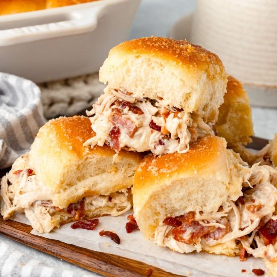Bacon Chicken Ranch Sliders