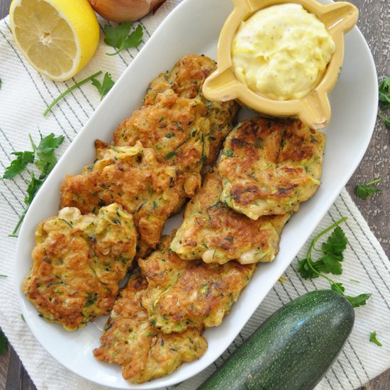 White Bean & Zucchini Fritters