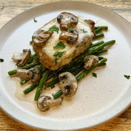 Mushroom Swiss Pork Chop