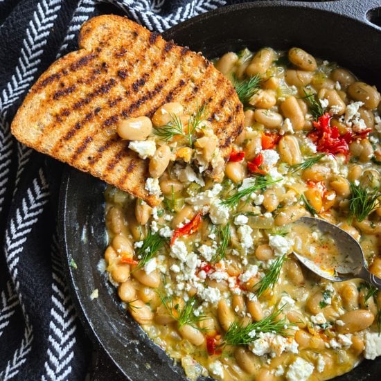 Creamy Dill White Bean Skillet