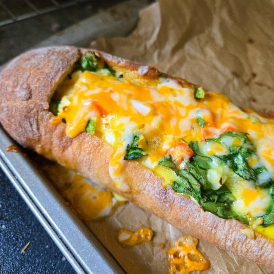 Breakfast Baguette Boat