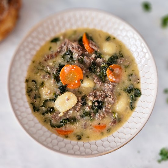 One Pot Sausage Gnocchi Soup