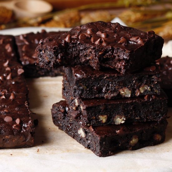 Moist Chocolate Zucchini Brownies